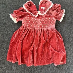 Velvet Noralee  Dress with Lace Trim